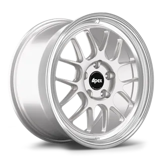 Apex ML-7RT Wheel 18x9 ET46 (5x130 / 71.6) - Machined Lip - Race Silver